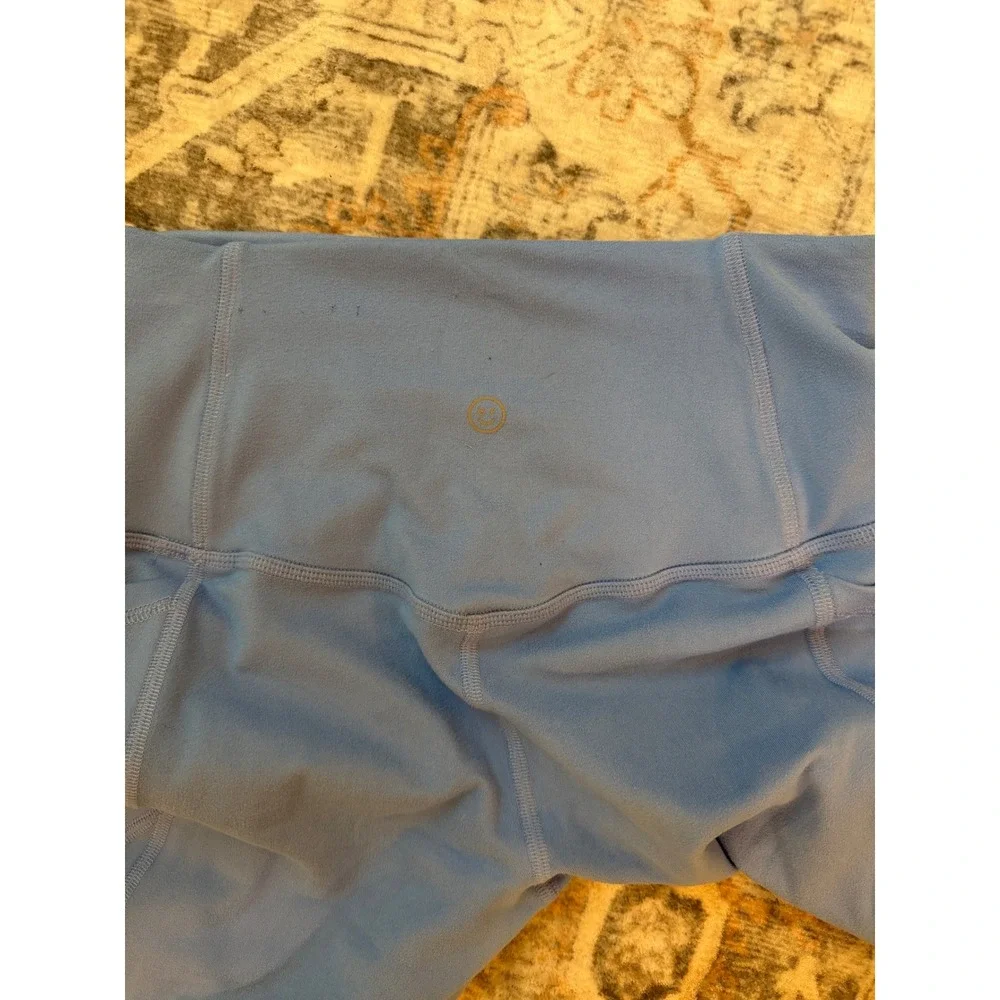 Gilly Hicks Go Recharge High Rise Leggings Blue Side Pockets Size Small